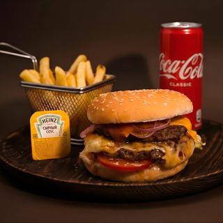 Комбо гамбургер Hot Beef двойной(710г)