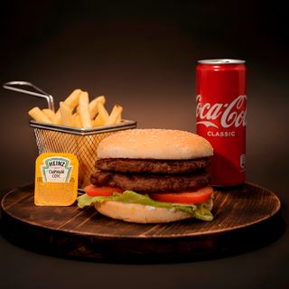 Комбо говяжий гамбургер двойной(710г)