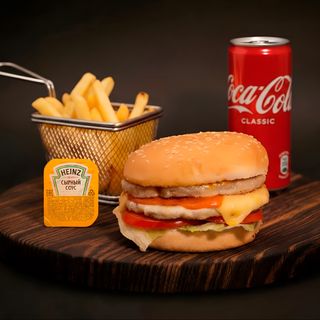 Комбо чизбургер куриный двойной(710г)