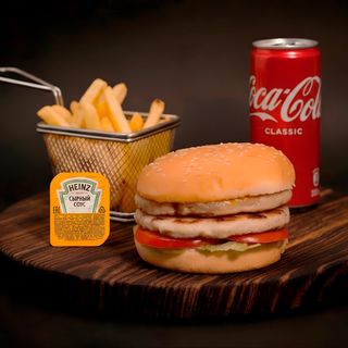 Комбо куриный гамбургер двойной(700г)