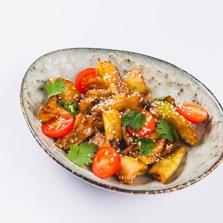 салат из хрустящих баклажанов