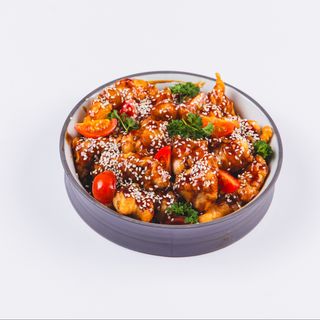 курица в кляре с соусом