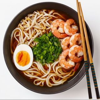 Рамен с креветками