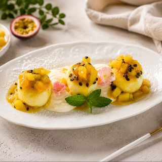 Сырники с манго-маракуйя