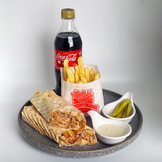 Донер куриный + Фри + Напиток