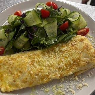 Французский омлет с сыром пармезан