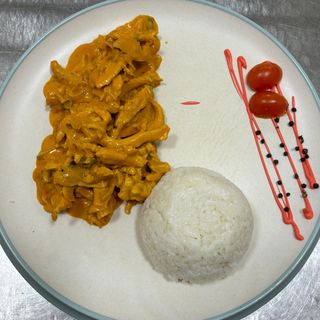 Курица карри с рисом