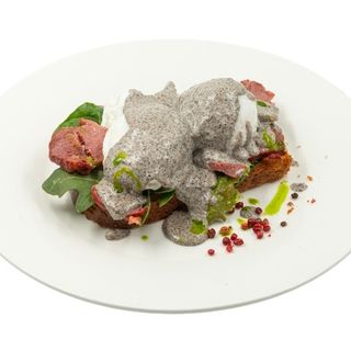 Бриошь с пашот и трюфелем