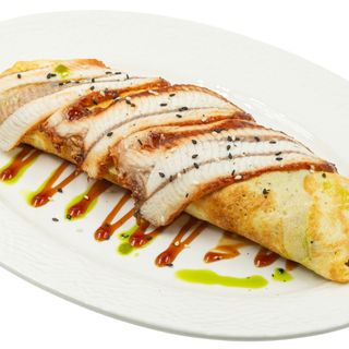 Японский завтрак с угрём