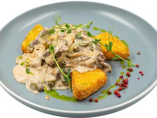 Бефстроганов с рисом