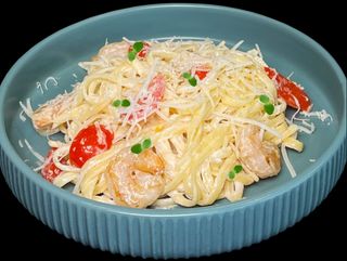 Паста с семгой в сливочном соусе