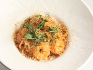 Паста с креветками, "Том-Ям" паста