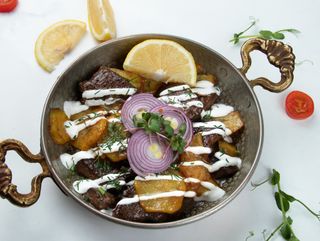 Печень с картофелем по-Турецки