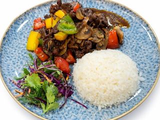 Мясо с грибами