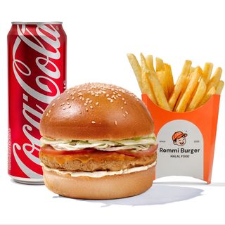 Комбо куриный гамбургер одинарный(590г)