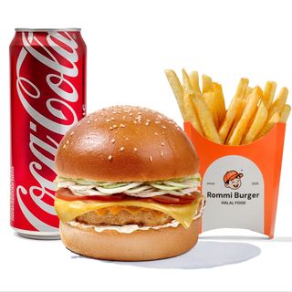 Комбо чизбургер куриный одинарный(600г)