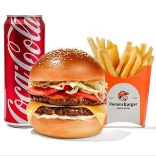 Комбо чизбургер говяжий двойной(720г)