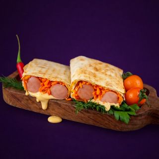 Хот-дог двойной в лаваше