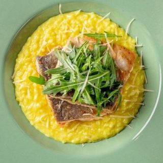 Ризотто с филе горбушой