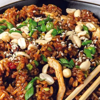 Жаренная курица с рисом