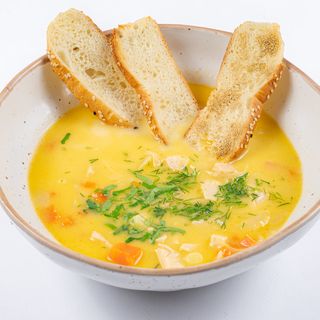 Сырный суп с курицей