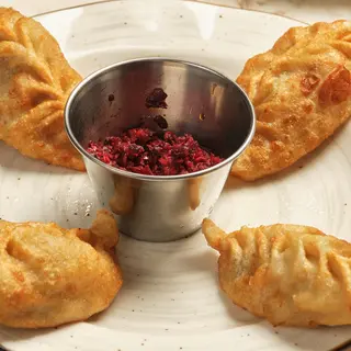 Манты жареные с тыквой и мясом 4 шт(300г)
