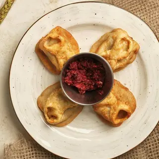 Манты жаренные с рубленным мясом 4 шт(300г)