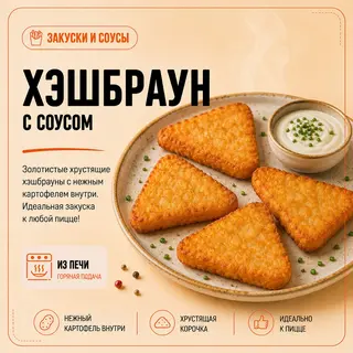 Хэшбрауны с соусом