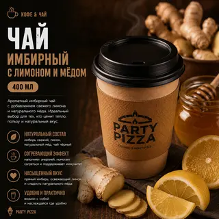 Чай имбирный с лимоном и медом (400мл)