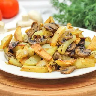 Жареная картошка с грибами