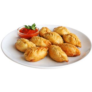 Момо со шпинатом и сыром, жареные