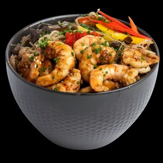 Wok Vermicelle Crevettes Grises