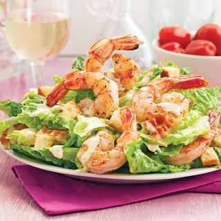 Salade cesar aux gambas