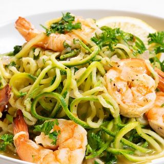 pâtes Gambas al pesto