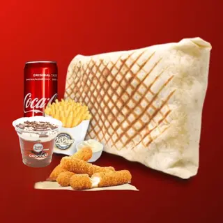 Tacos L + Frites + Mozza sticks + boisson + Tiramisu au choix