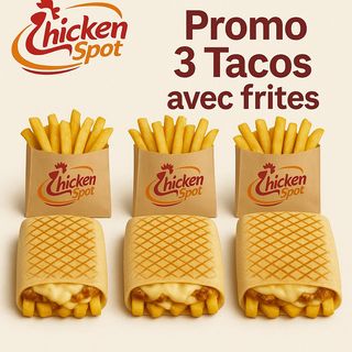 Promo 3 TACOS M avec Frites