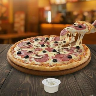 Pizza Charcuterie Crème Fraîche