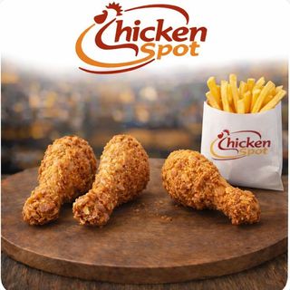Crispy - 3 Cuisses De Poulet + Frites 