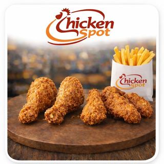 Crispy Chicken -  Mixte 6 Pièces (2 Cuisses + 3 Ailes de poulet)