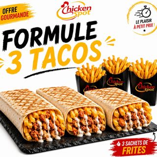 Promo 3 TACOS M avec Frites