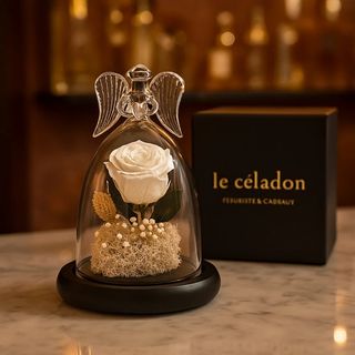 Cloche éternelle Angel En Blanc