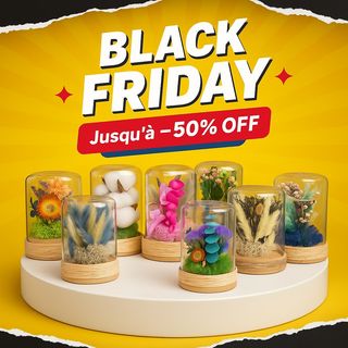 Cloche des Fleurs Séchées (Modèle Selon Disponibilité)