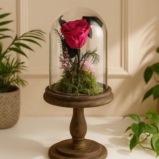 Cloche Passion Velours Rouge Fuschia