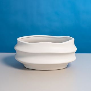 Vase Blanc Matte Ondulé 11cm*22cm