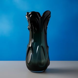 Vase Cobra Verre Fumé 35cm*14cm