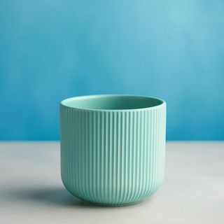 Pot en céramique rond – Turquoise – Taille Medium 19cm*19cm