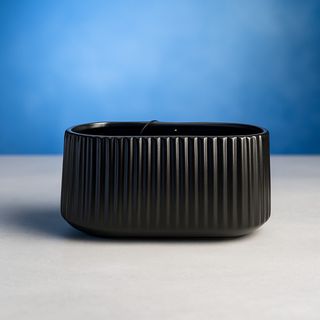 Vase Noire Cannelée 12cm*23cm