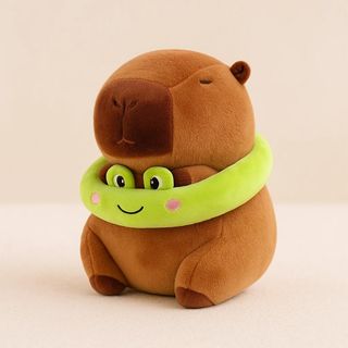 Peluche Capybara – Écharpe Vert