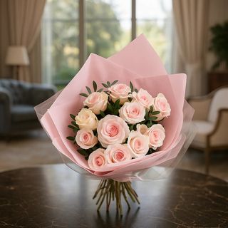 Bouquet 12 Roses Bordé