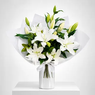 Bouquet de 3x Lys Blanches